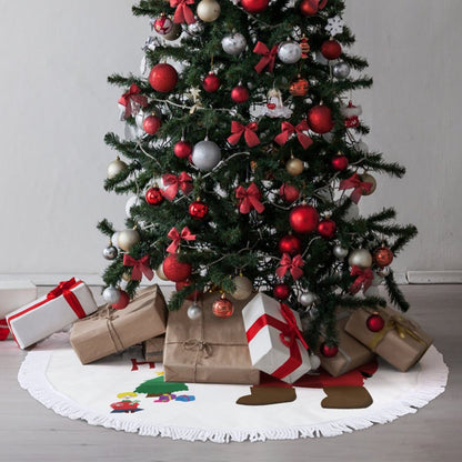 Design a Custom Tree Skirt with Tassels | Your Photo as the Foundation