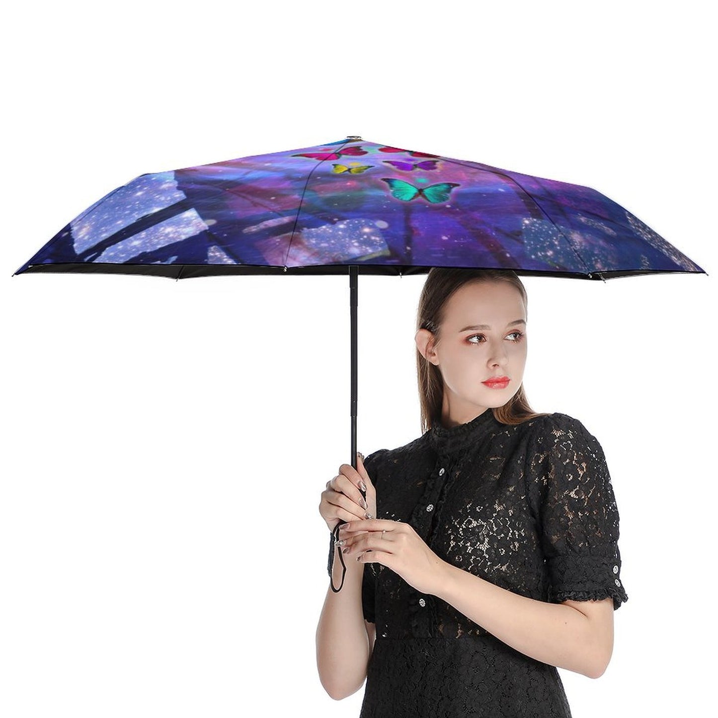 Custom Photo Umbrella | Auto Open Close 3-Fold UV Protection Umbrella