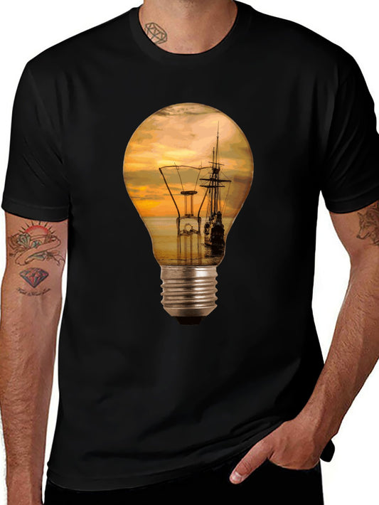 Custom T-Shirt with Your Image Text for Men  Personalized Crewneck Tee Front