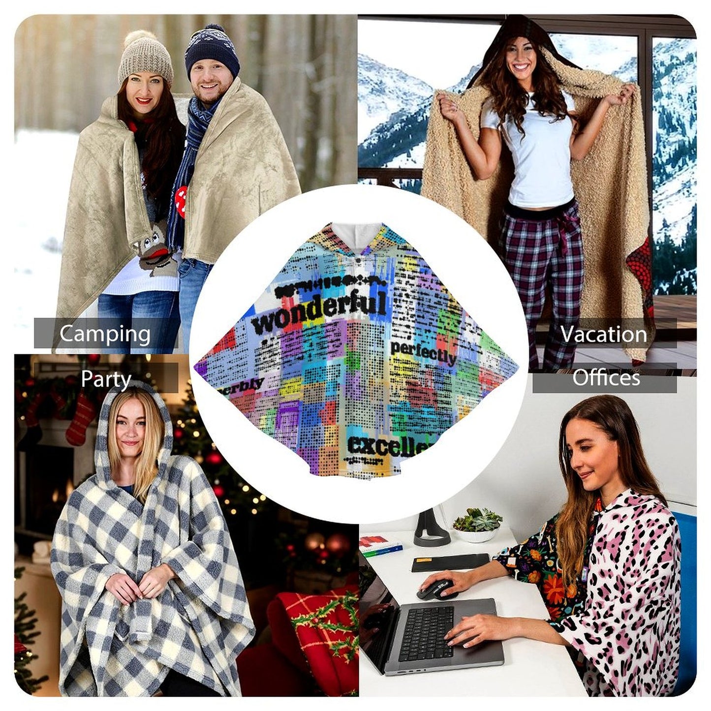 Create Your Custom Photo Wearable Blanket | Soft Flannel Cape