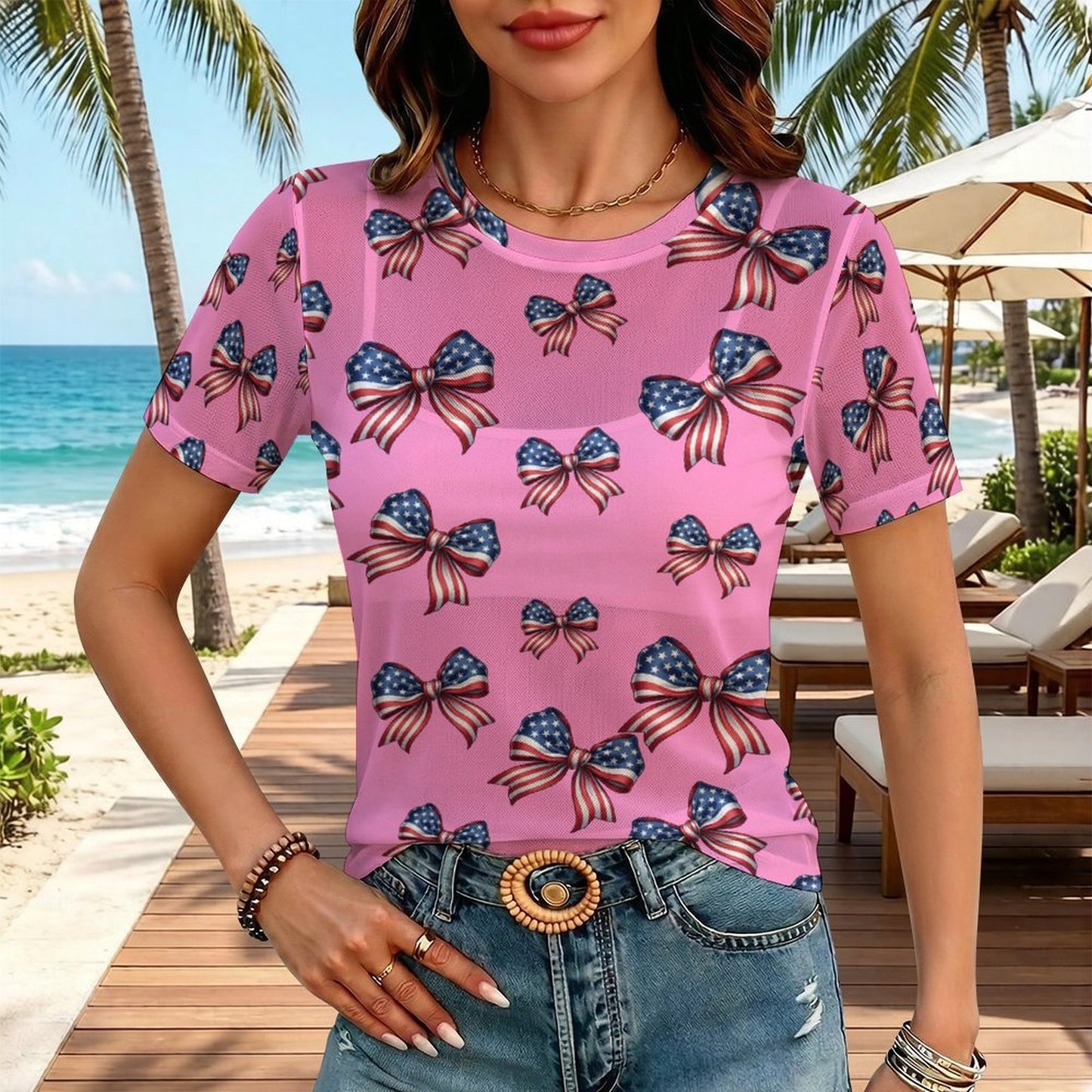 Short-sleeved Mesh T-shirt 333