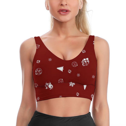 Custom Printed U-Neck Wide Strap Sports Bra