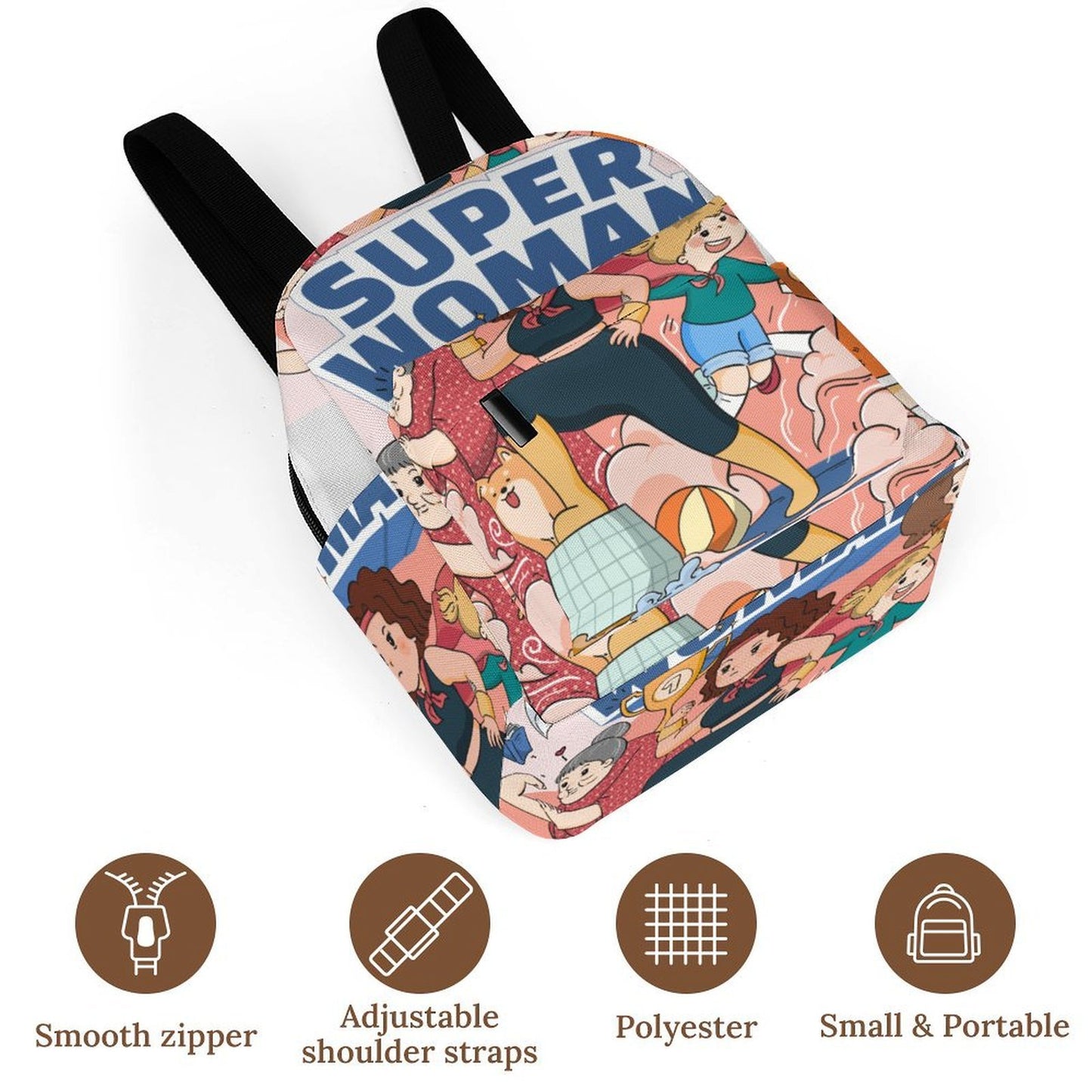 Personalized Waterproof Mini Backpack with Custom Print