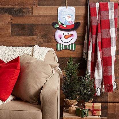 Welcome Guests with a Custom Wooden Snowman Sign | Personalized Decor