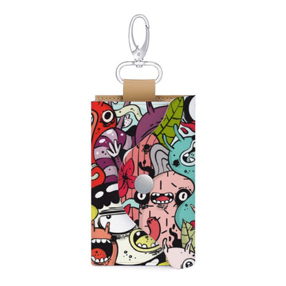 Custom Leather Key Case Wallet | Personalized Car Key Holder