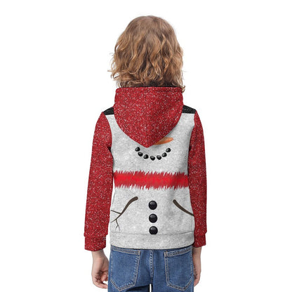 Custom Kids Brushed Fleece Hoodie | Soft Warm Pullover (Age 6-12)
