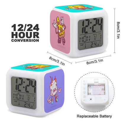 Custom Color Changing Alarm Clock - Personalized LED Photo Cube