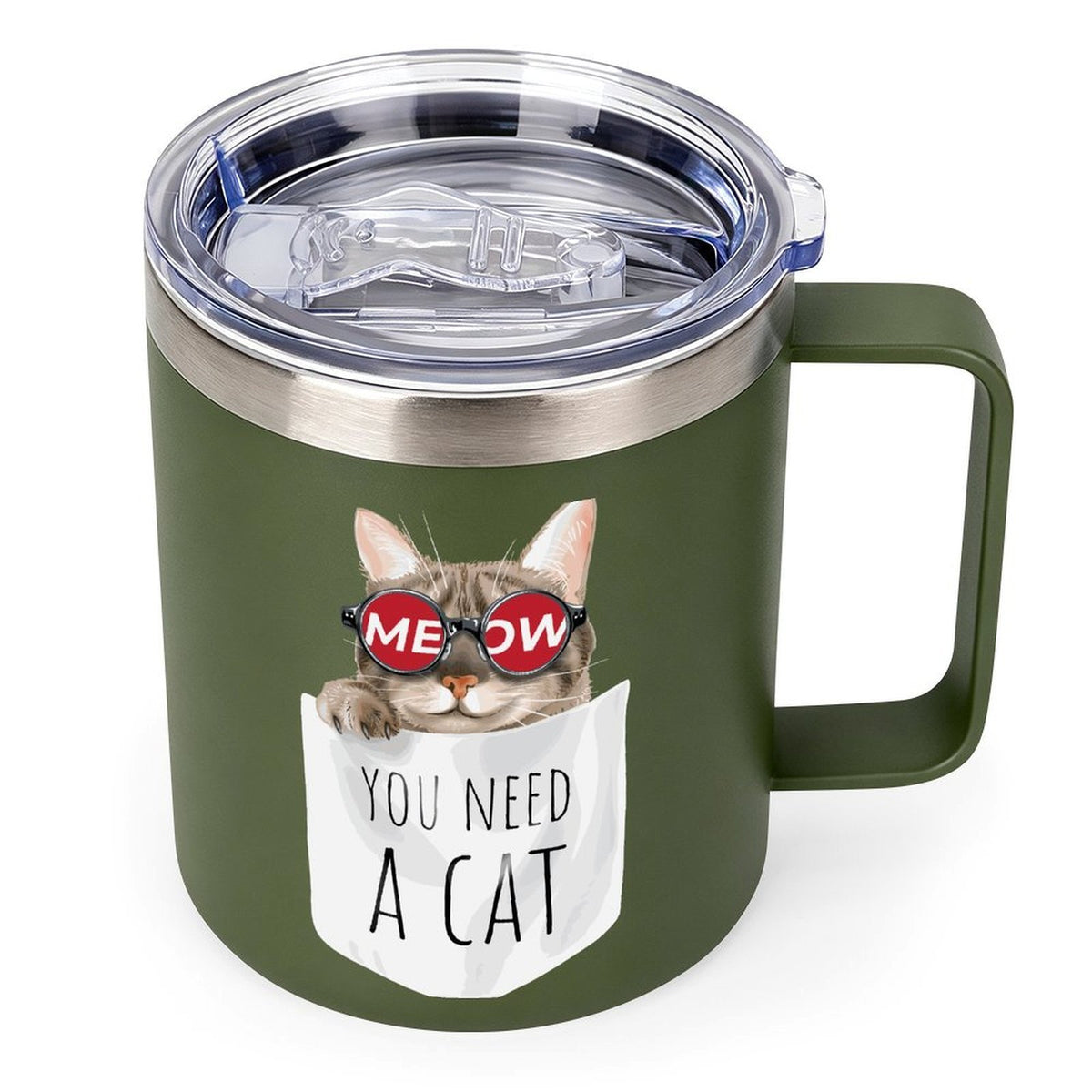 Custom 12oz Stainless Steel Insulated Mug with Double-Sided Print