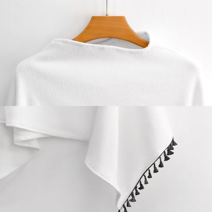 Custom Photo Poncho | Personalized Fringe Shawl Wrap
