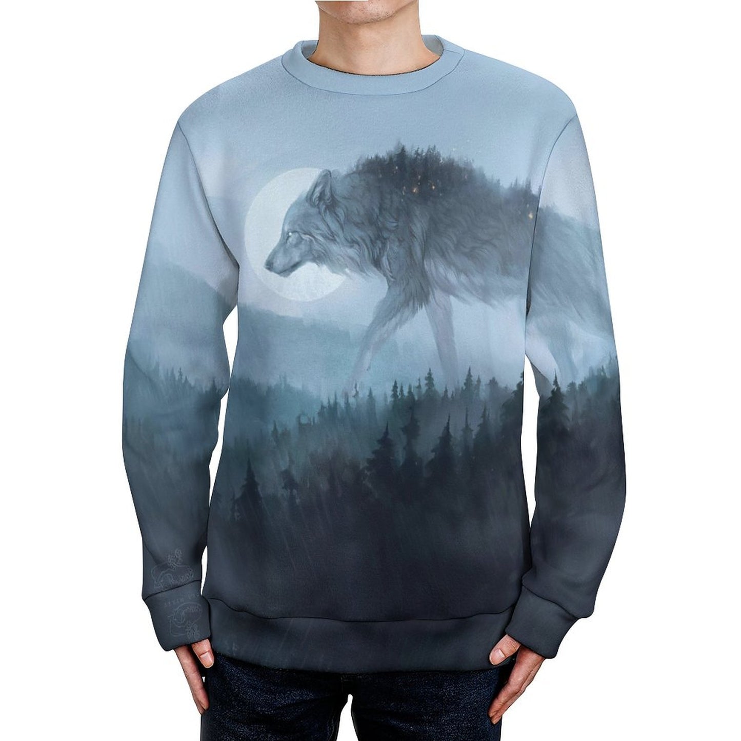 Custom Men's Crewneck Pullover | Lightweight Poly-Knit Sweater