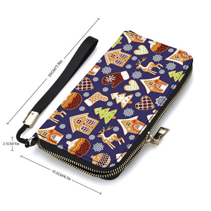 Custom Long Zipper Wallet for Women | Personalized PU Leather Clutch