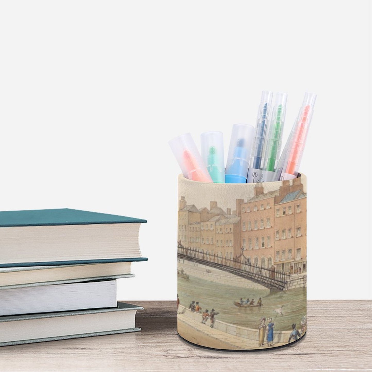 Custom Pen Holder | Personalized Leather Pencil Cup for Desk & Office