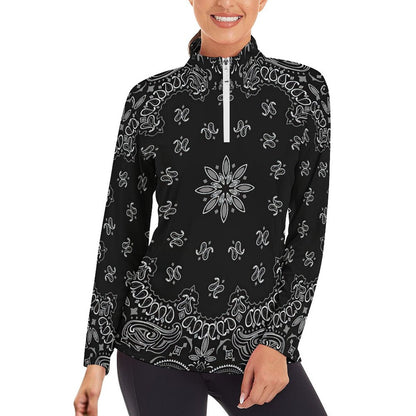 Custom Women's 1/4 Zip Compression Top | Lycra Performance Layer
