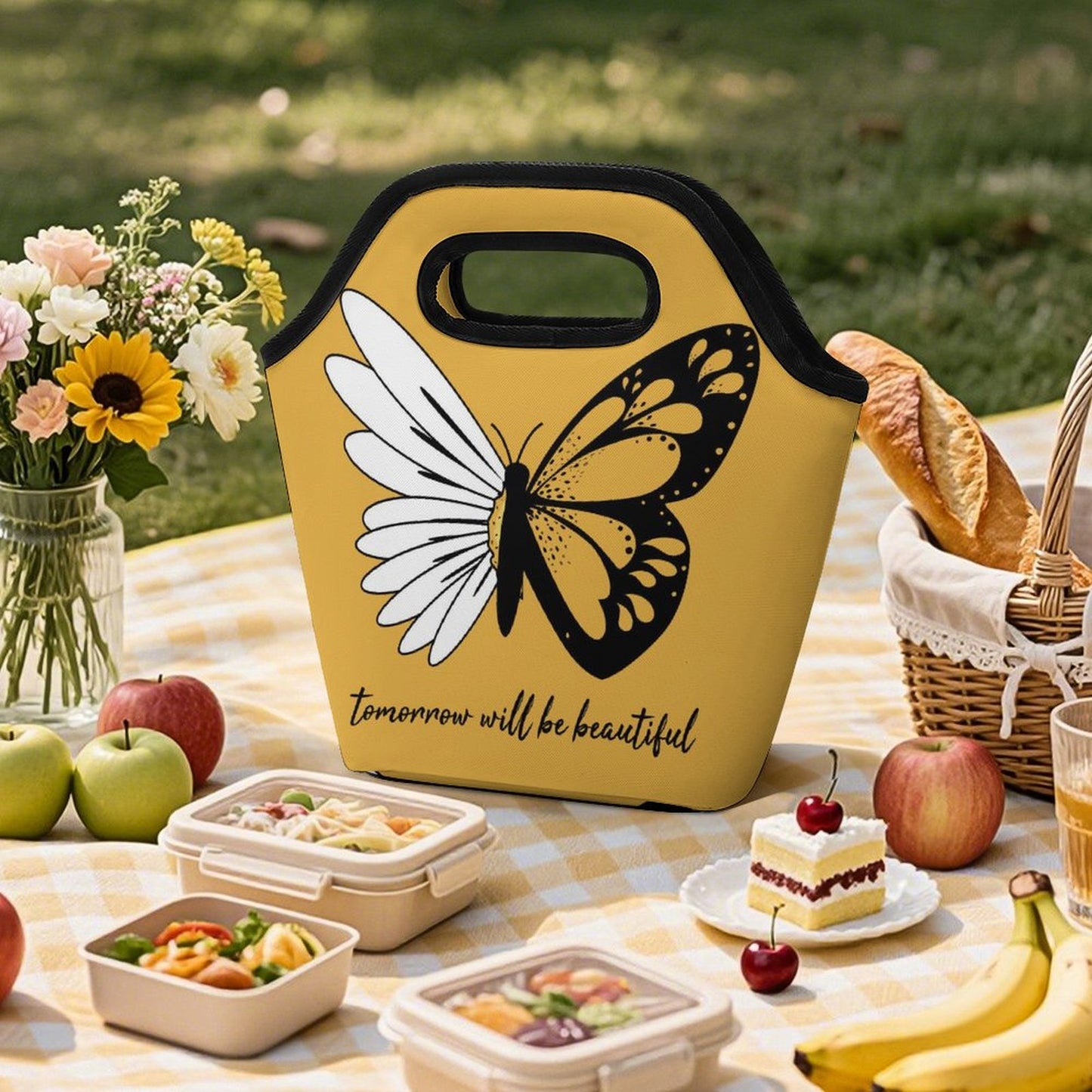 Custom Lunch Tote with Photo | Personalized Waterproof Carry Bag