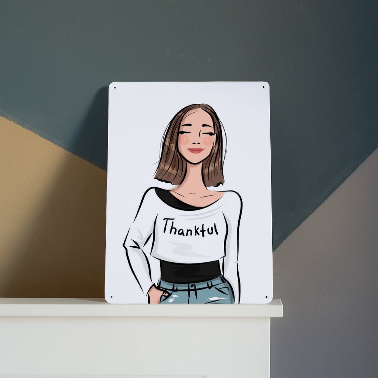 Custom Vertical Aluminum Sign | Personalized Portrait Metal Art