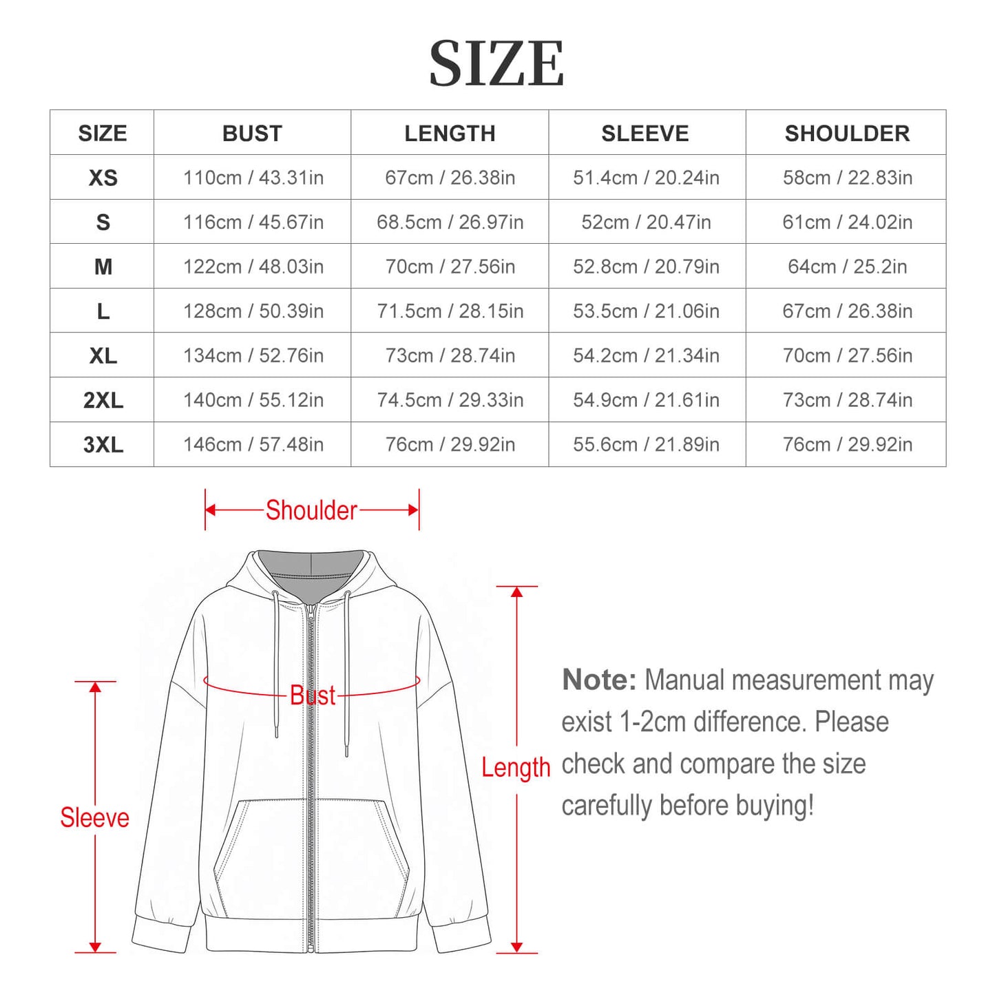 Custom Full-Zip Hoodie for Women with Personalized Print