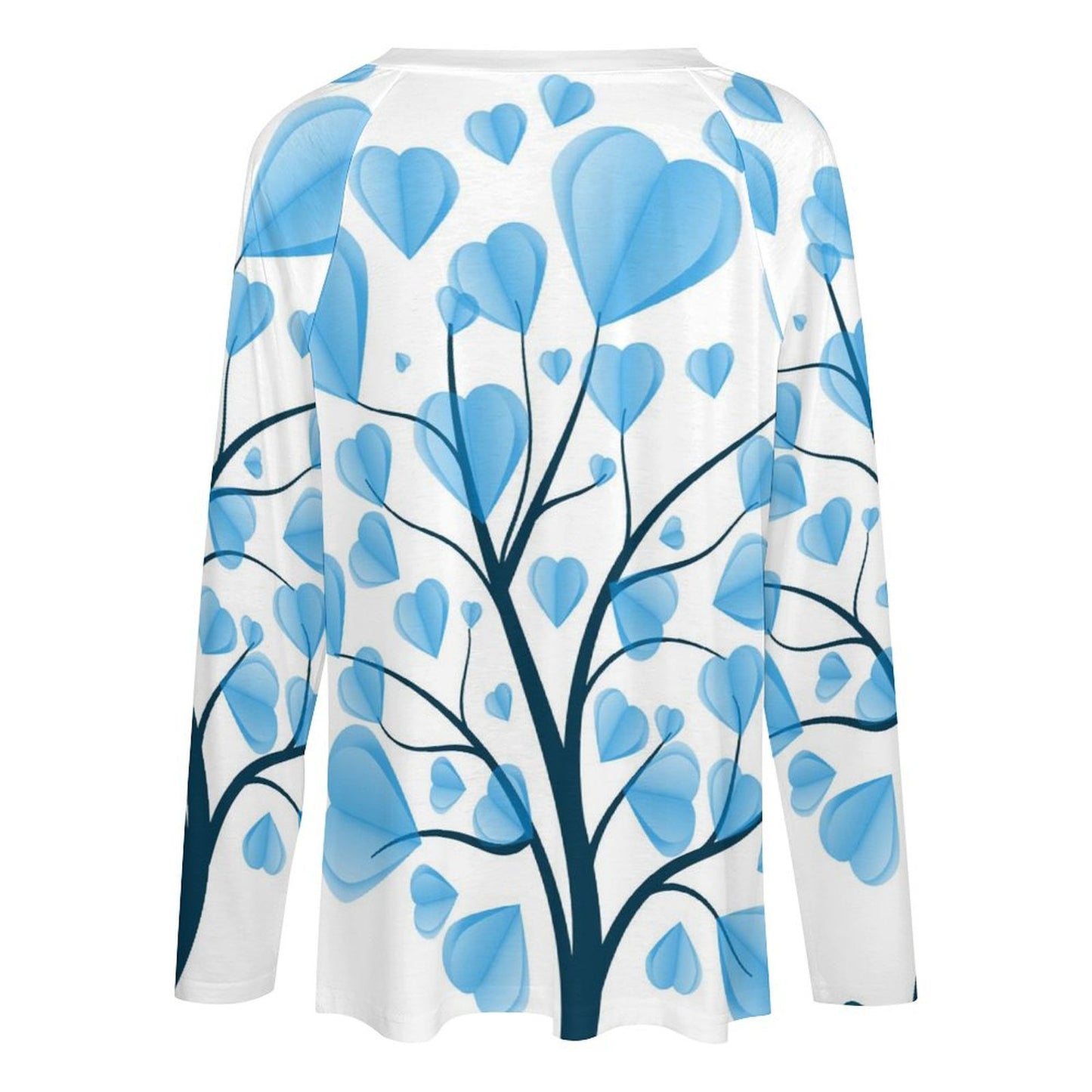 Custom Double V-Neck Long Sleeve Tee | All-Over Print Women's Top