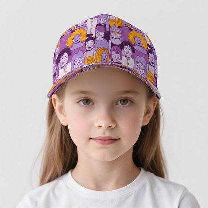 Personalized Kids Baseball Cap with Full-Print Custom Design and Ventilation