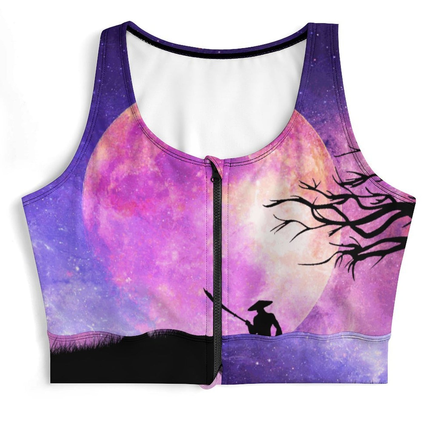 Custom Yoga Zipper Tank | Personalized Performance Crop Top