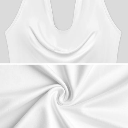 Custom Printed Women's Cowl Neck Halter Top