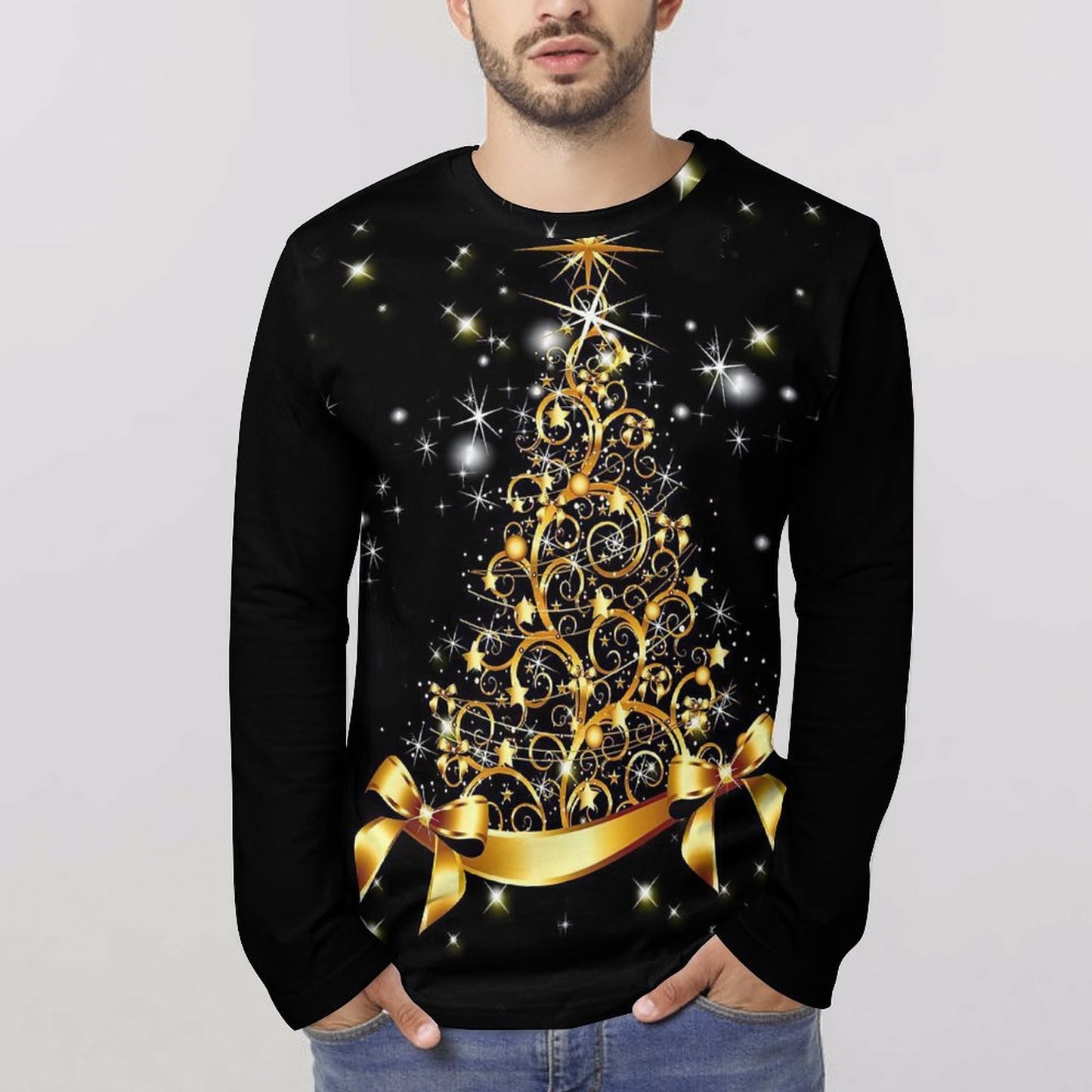 Custom Long Sleeve All-Over Print Tee | Lightweight Poly Shirt (S-5XL)