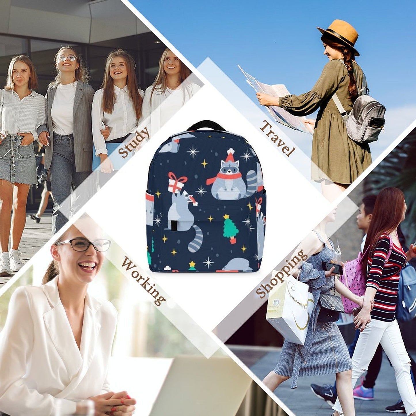 Custom Women's Backpack | Personalized Waterproof Photo Bag