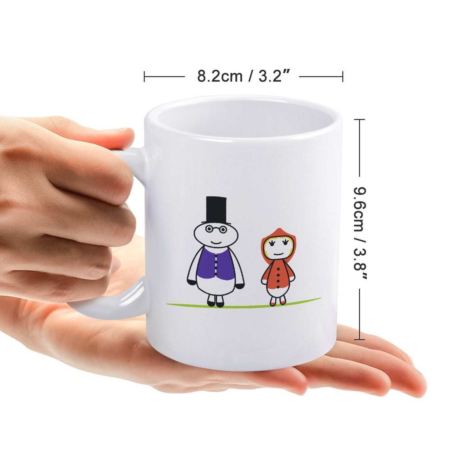 Custom White Ceramic Coffee Mug | Personalized Minimalist Office Cup