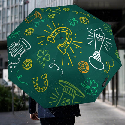 Personalized Auto-Open Golf Umbrella with UV-Blocking Lining and Custom Print