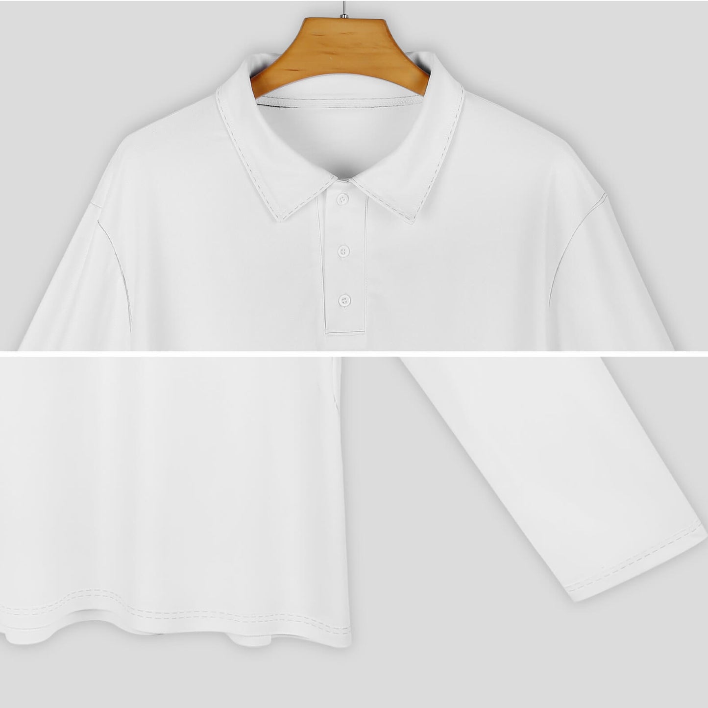 Custom Men's Long Sleeve Performance Polo Shirt | Moisture Wicking Golf Top