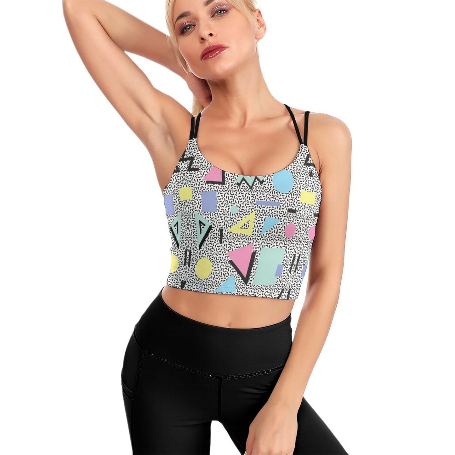Custom Padded Cropped Yoga Tank Top | Wire-Free Sports Bra