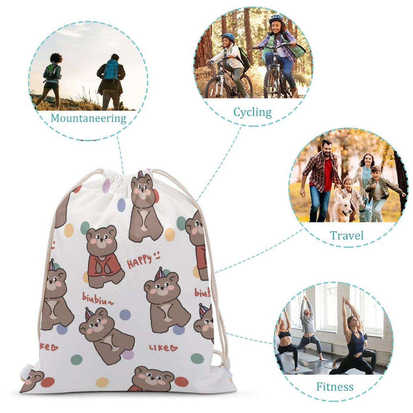 Custom Canvas Drawstring Bag | Personalized Cotton Cinch Sack