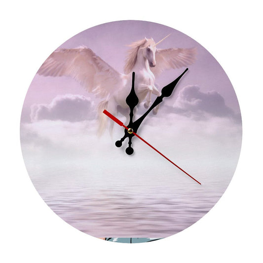 Custom Wall Clock Without Scale Personalized Clocks with Photo Text Logo Non-Ticking Clocks Silent Customize Gifts for Kitchen Bathroom Home Wedding Friend Family Lover Style 25*25cm