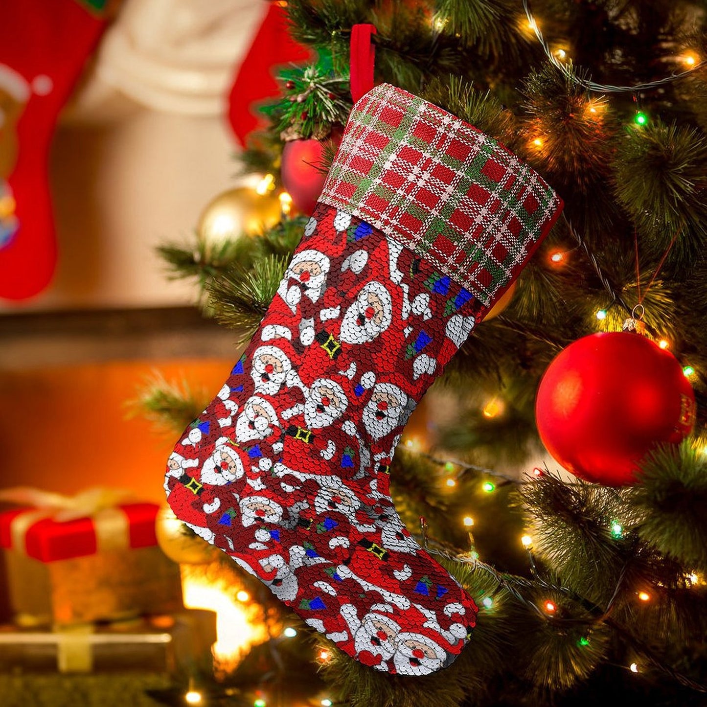 Custom Sequin Christmas Stocking | Magic Reveal Photo Gift