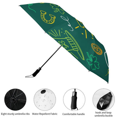 Personalized Auto-Open Golf Umbrella with UV-Blocking Lining and Custom Print