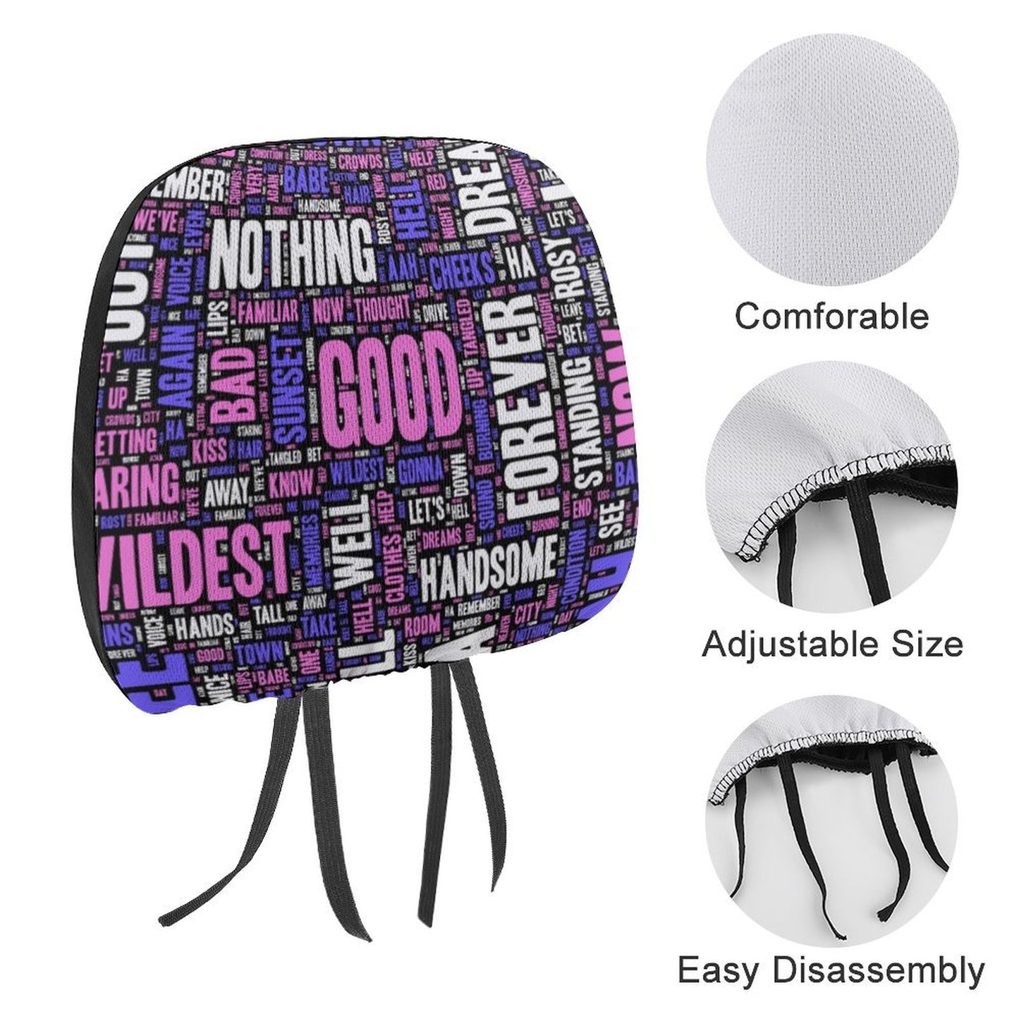 Custom Car Headrest Covers | Photo & Logo Interior Accents