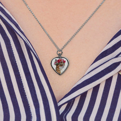 Personalized Pet Photo Memorial Urn Necklace with Keepsake Pendant
