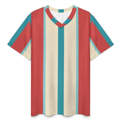 Custom Football Jersey | Personalized Men's V-Neck Soccer T-Shirt