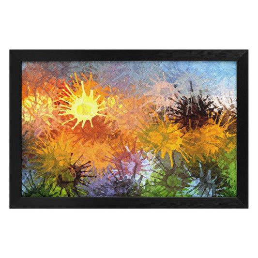 Custom Horizontal Framed Canvas | Black/Gold Frame Wall Art