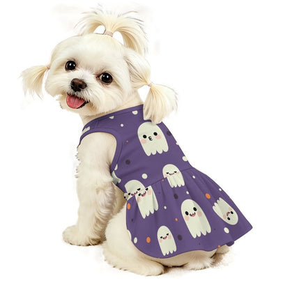 Pet Dress Purple, Ghost, Cartoon