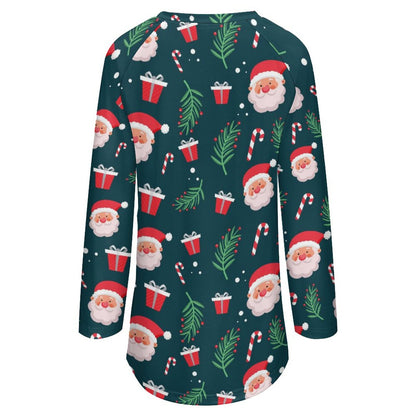 Custom Tunic T-Shirt | Personalized Long Sleeve Tops for Women