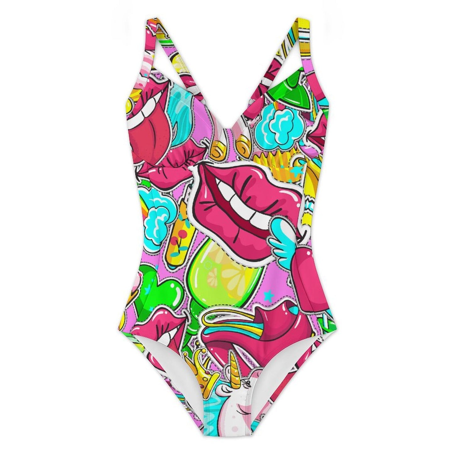 Custom One-Piece Swimsuit with Adjustable Straps and Removable Padding