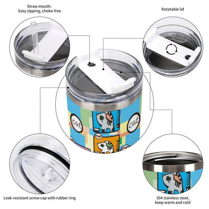 Personalized 40oz Stainless Steel Tumbler with Handle and Straw