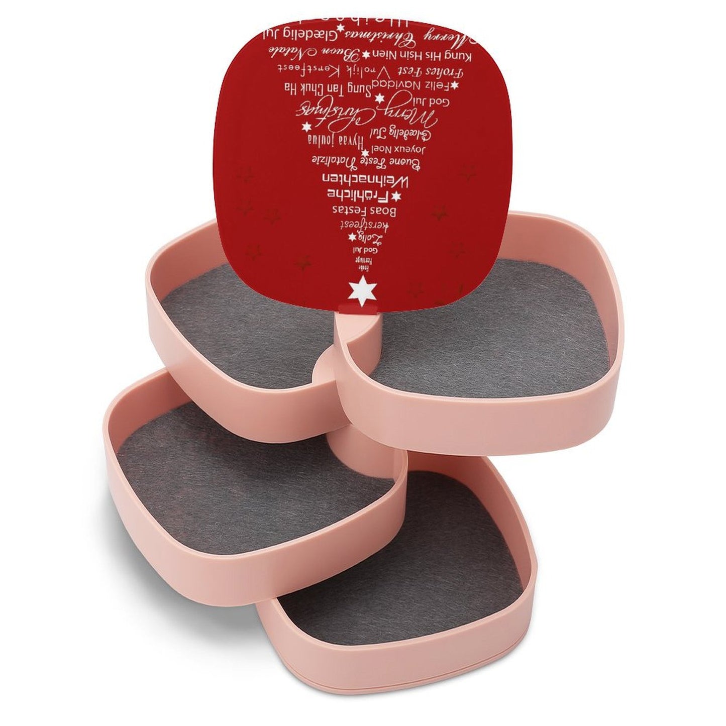 Custom Rotating Jewelry Box | 4-Tier Organizer with Your Photo