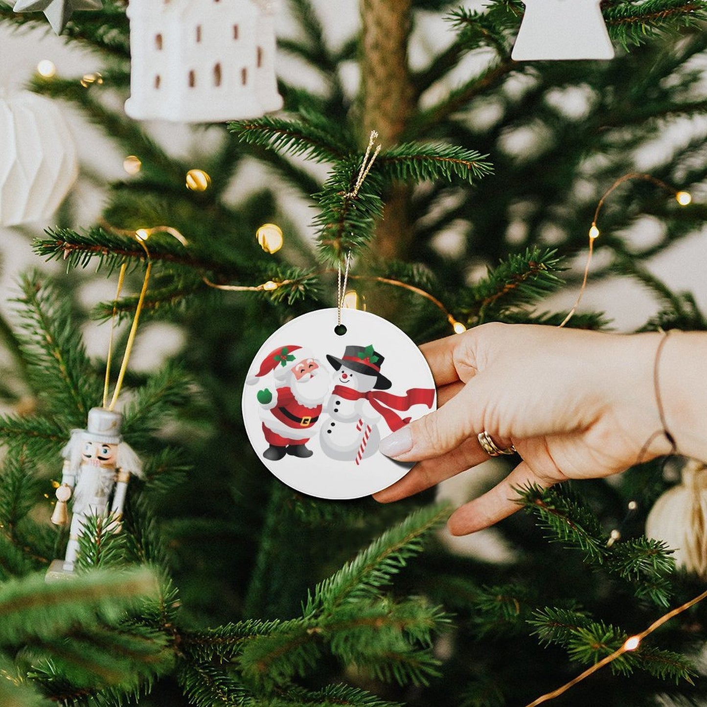 Create a Custom Ceramic Christmas Ornament | Add Your Photo & Text