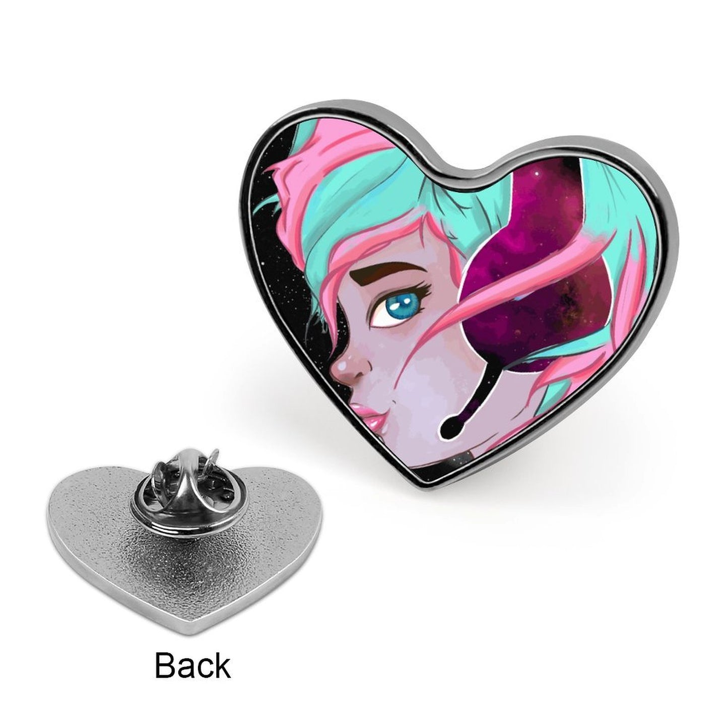 Custom Heart Shaped Photo Pin