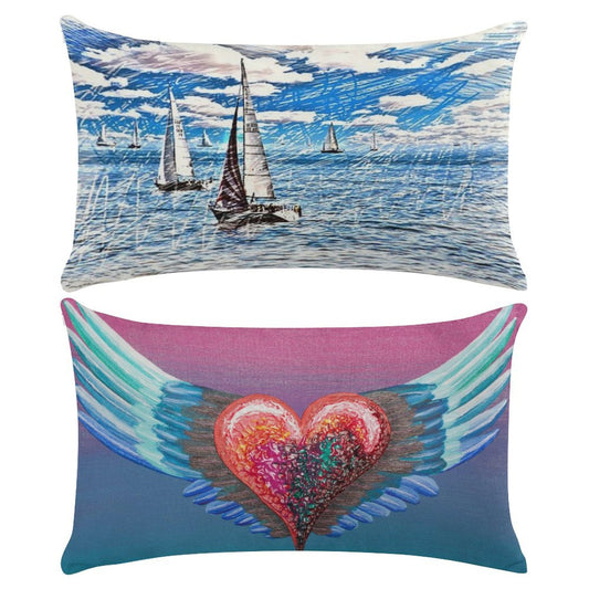 Luxurious Customizable Short Plush Oblong Pillowcases (Set of Two) - 12"x20"