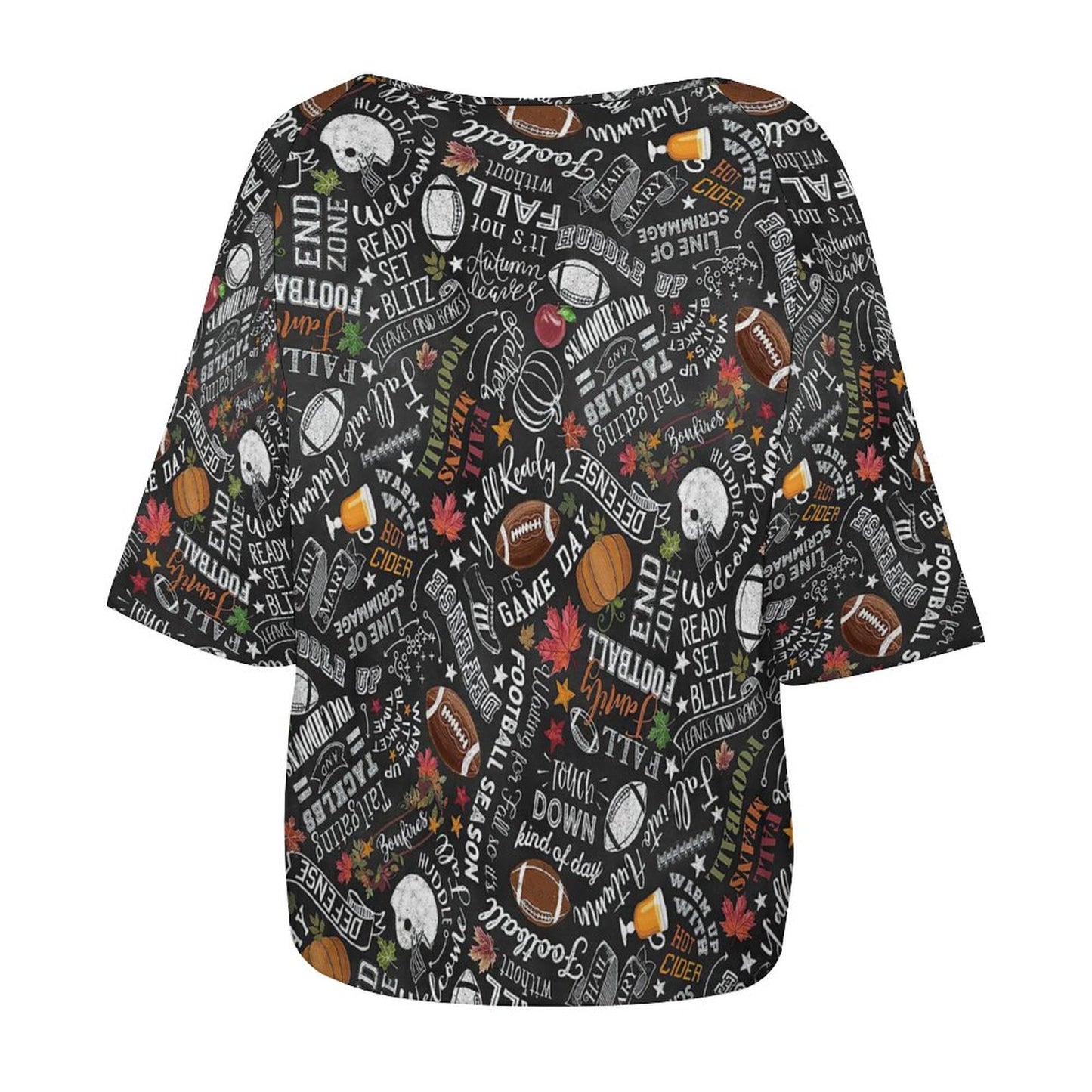 Custom Loose Fit Off-Shoulder Batwing Top | Plus Size Mid-Sleeve Tee