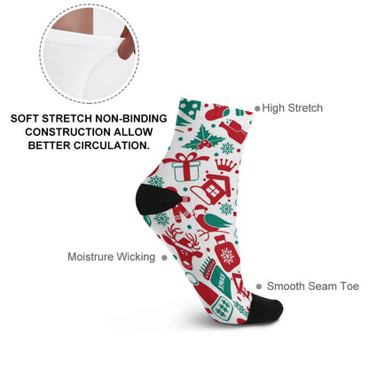Custom Color Block Socks | Personalized w/ Black Heel & Toe