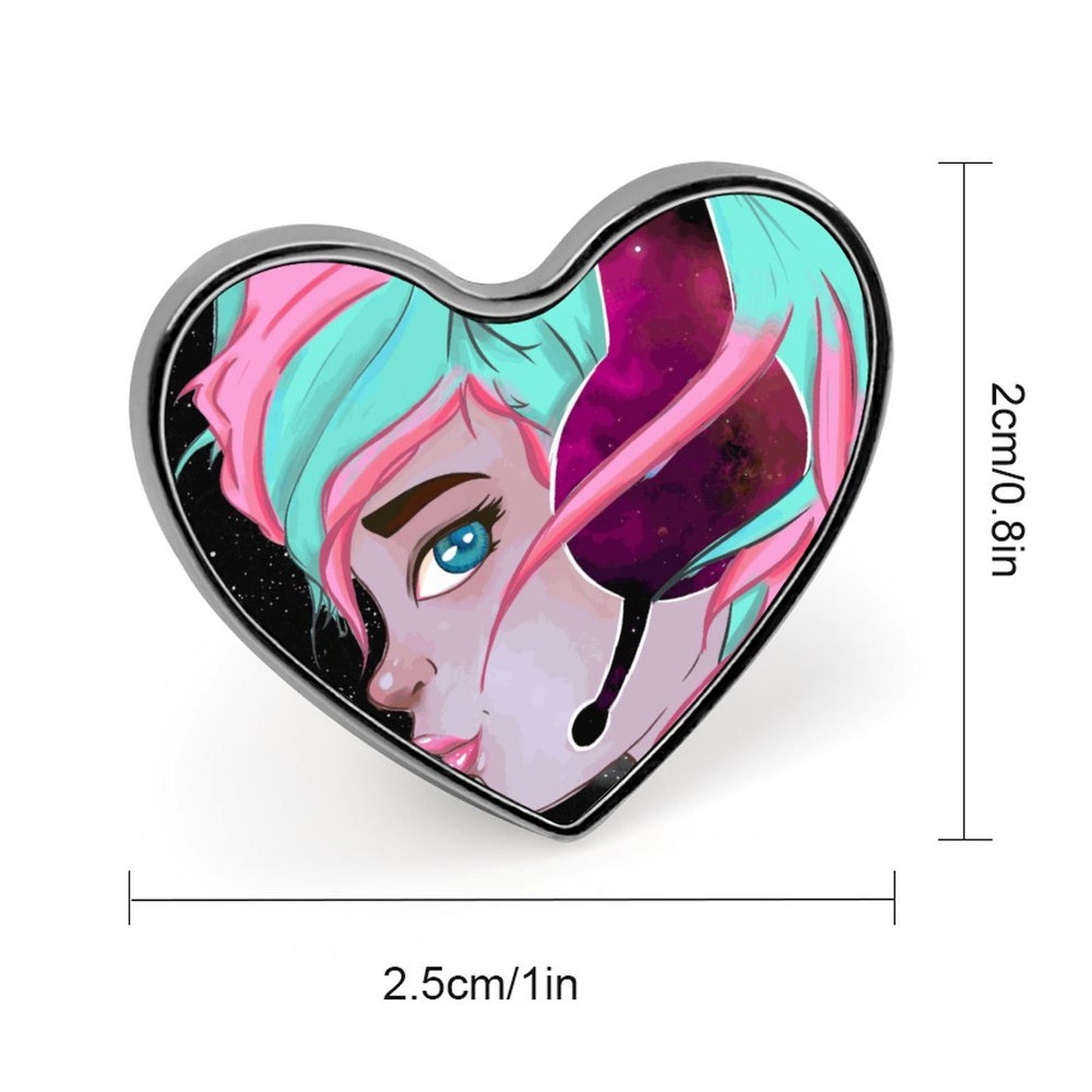Custom Heart Shaped Photo Pin