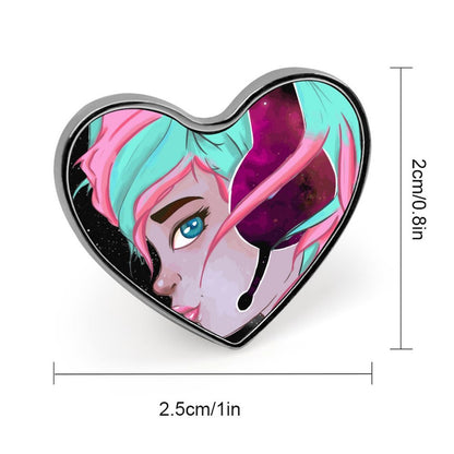 Custom Heart Shaped Photo Pin